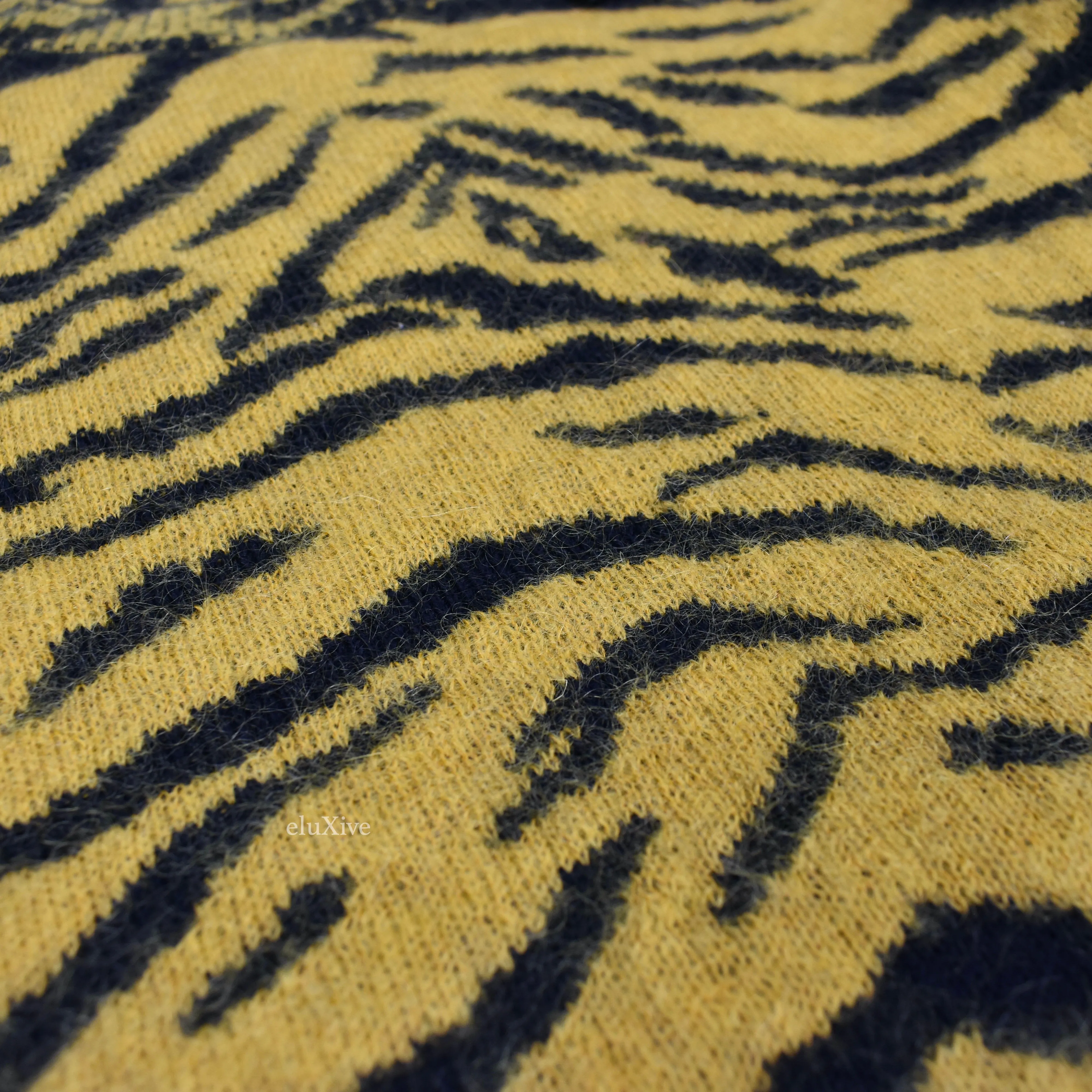 Saint Laurent -  Wool / Mohair Tiger Knit Sweater