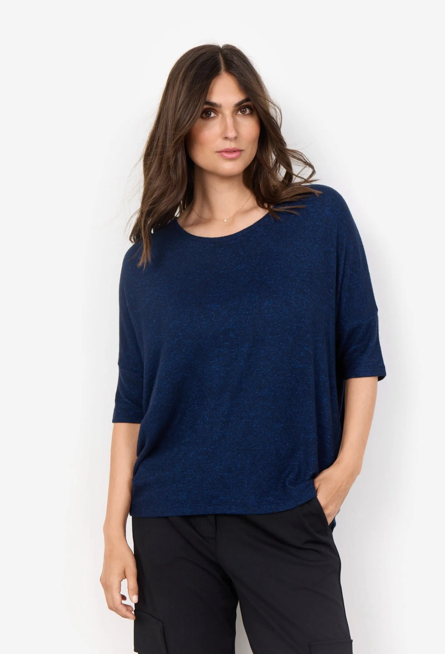 Soya Concept SC-26244-20 96910 Soft Round Neck Jumper Navy