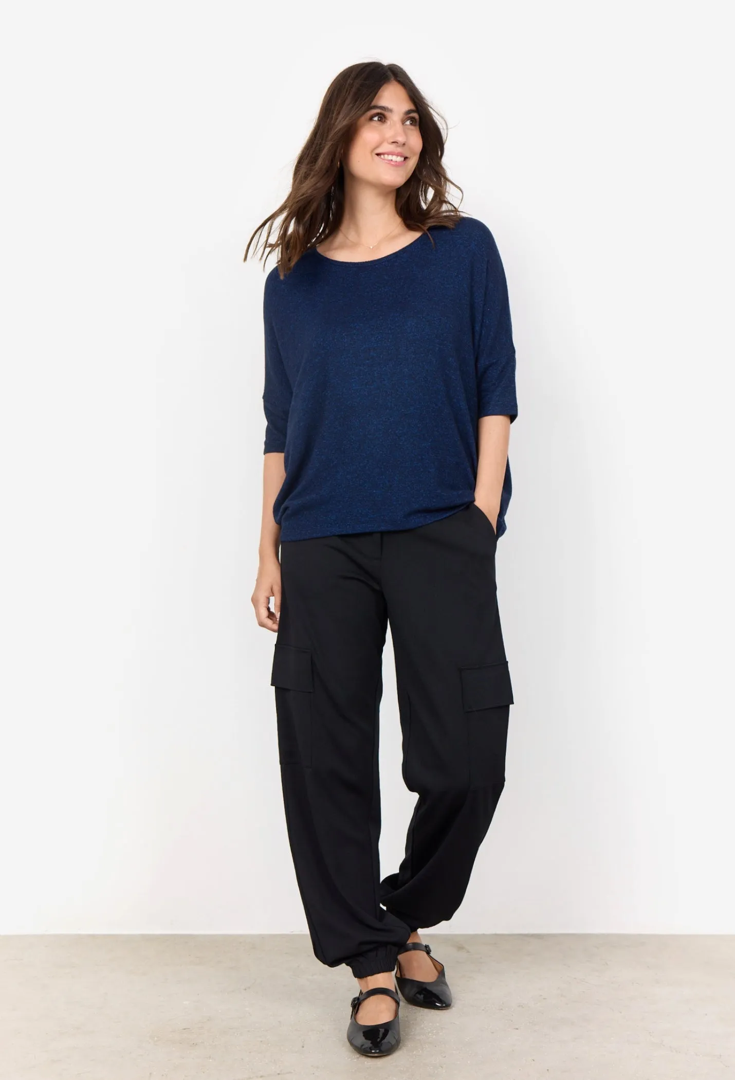 Soya Concept SC-26244-20 96910 Soft Round Neck Jumper Navy