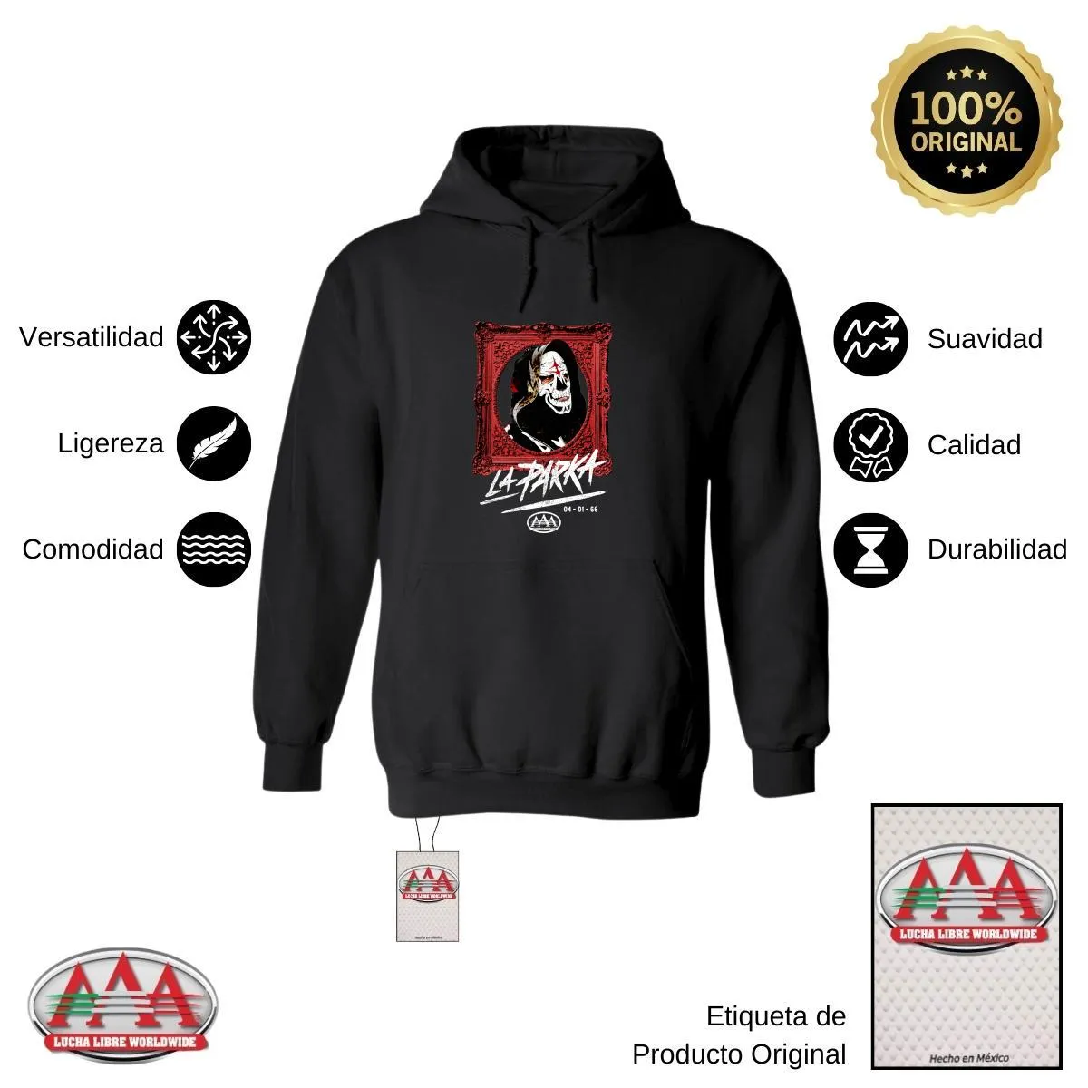 Sudadera Hombre Hoodies  Lucha Libre AAA La Parka 040166