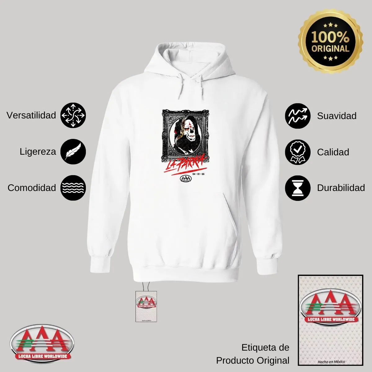 Sudadera Hombre Hoodies  Lucha Libre AAA La Parka 040166