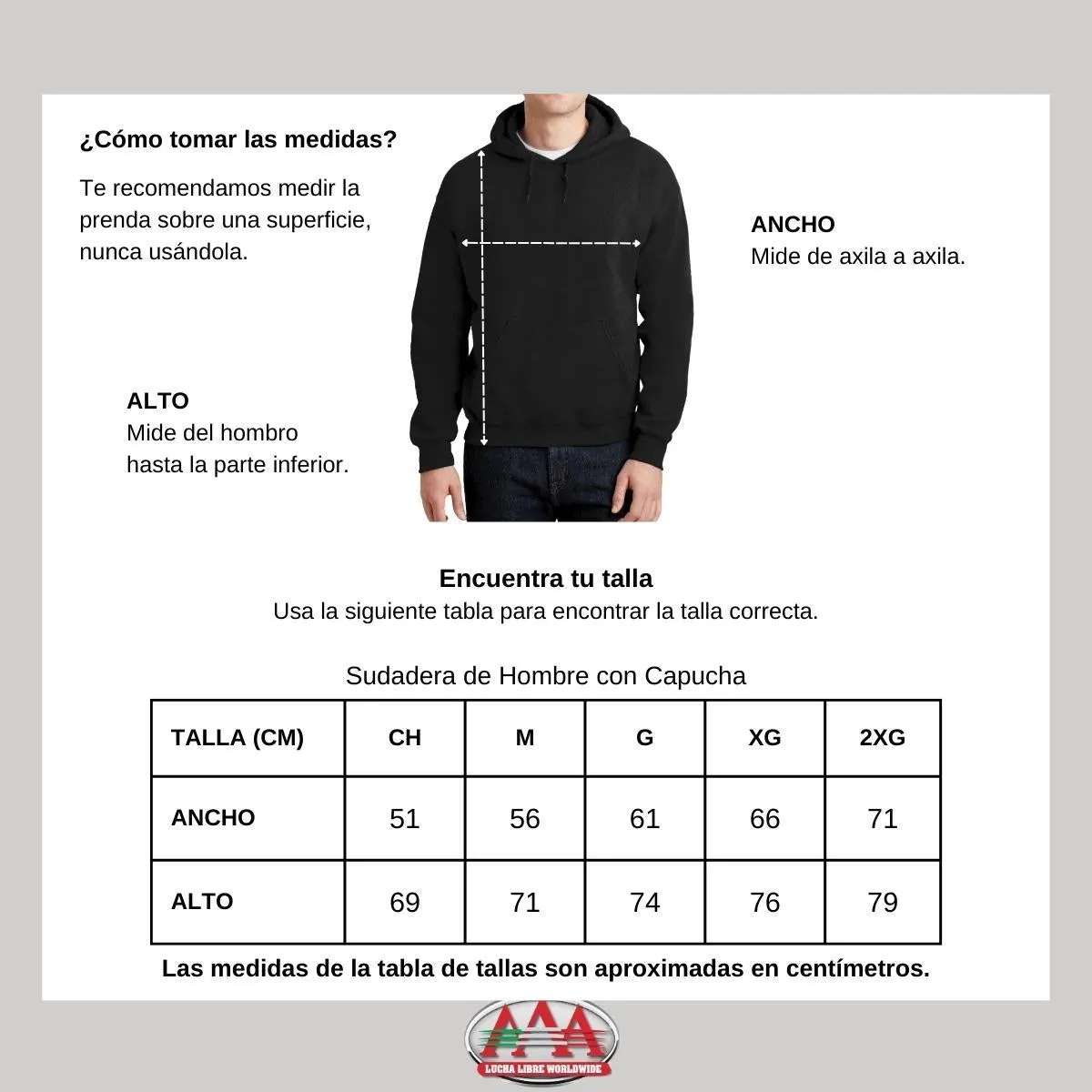 Sudadera Hombre Hoodies  Lucha Libre AAA La Parka 66 20