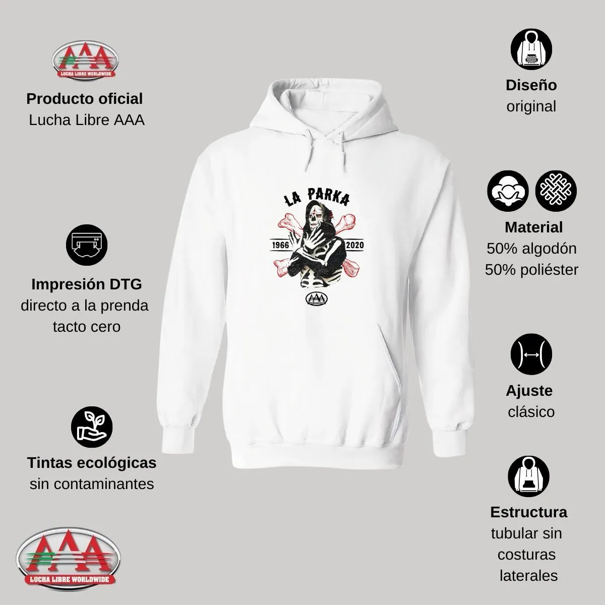 Sudadera Hombre Hoodies  Lucha Libre AAA La Parka 66 20