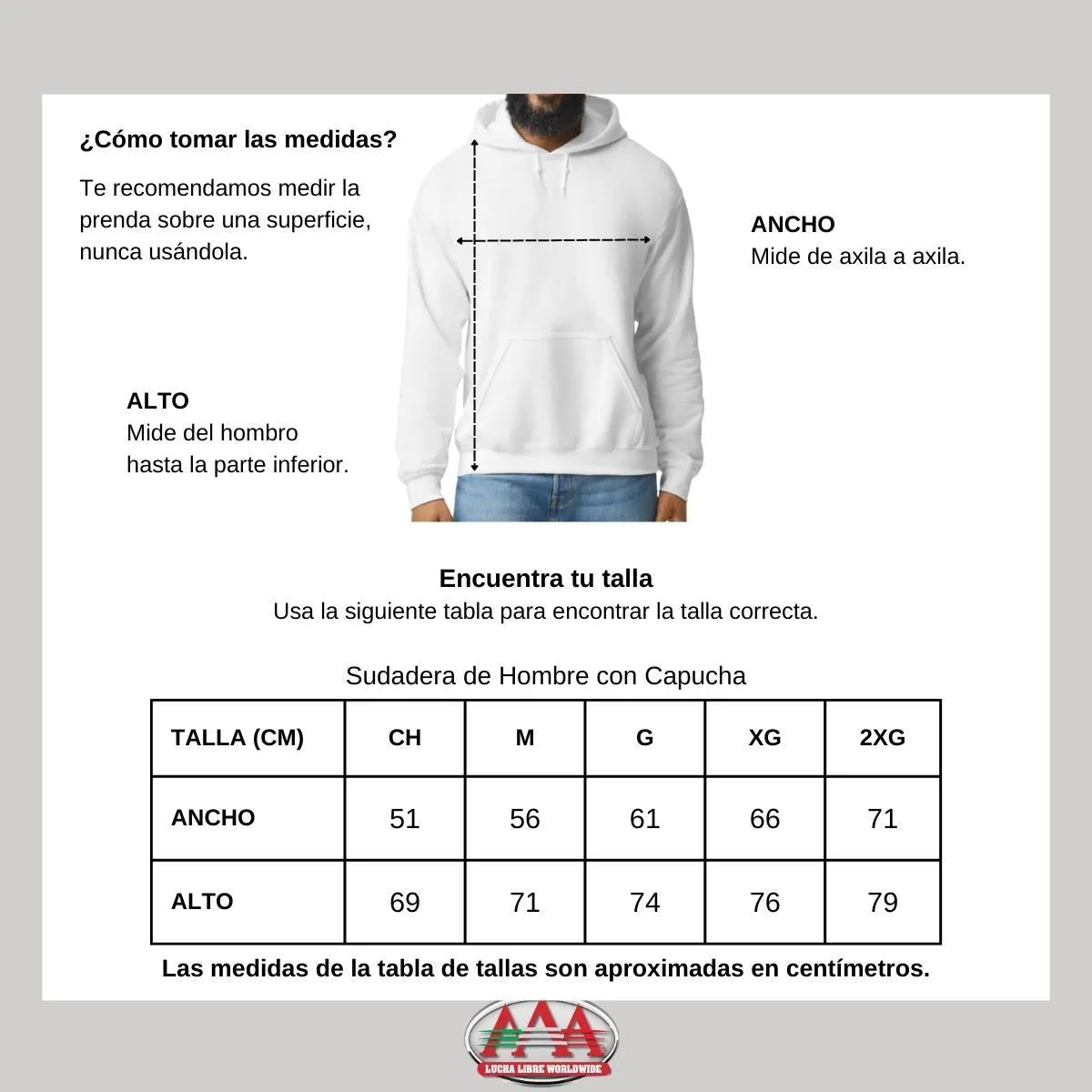 Sudadera Hombre Hoodies  Lucha Libre AAA La Parka 66 20