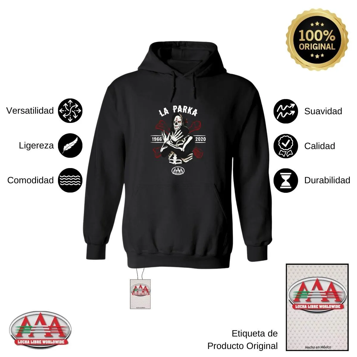 Sudadera Hombre Hoodies  Lucha Libre AAA La Parka 66 20