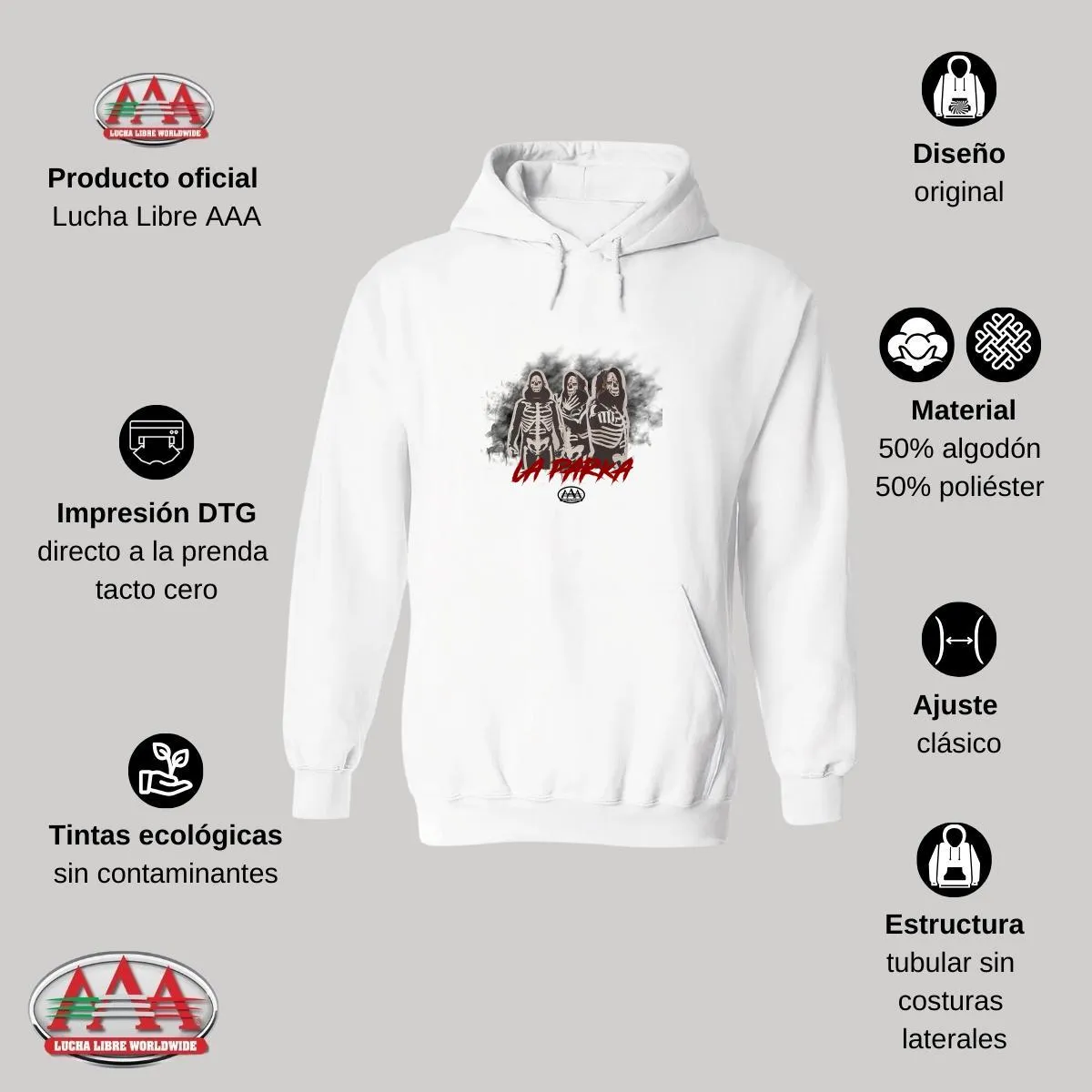 Sudadera Hombre Hoodies  Lucha Libre AAA La Parka Luchador