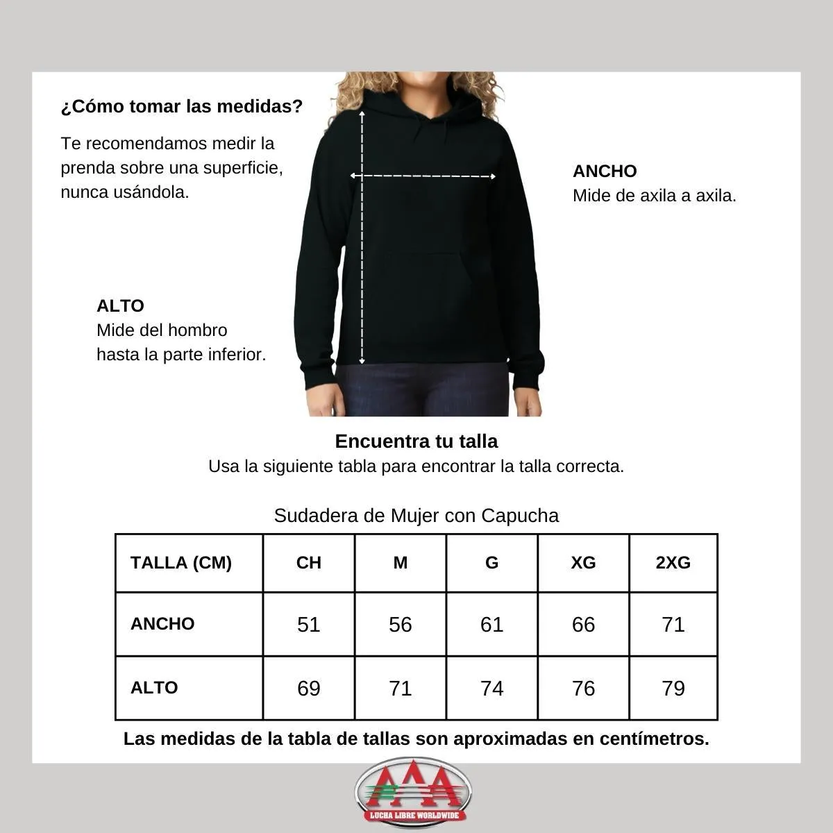 Sudadera Mujer Hoodie  Lucha Libre AAA La Parka 1966 2020