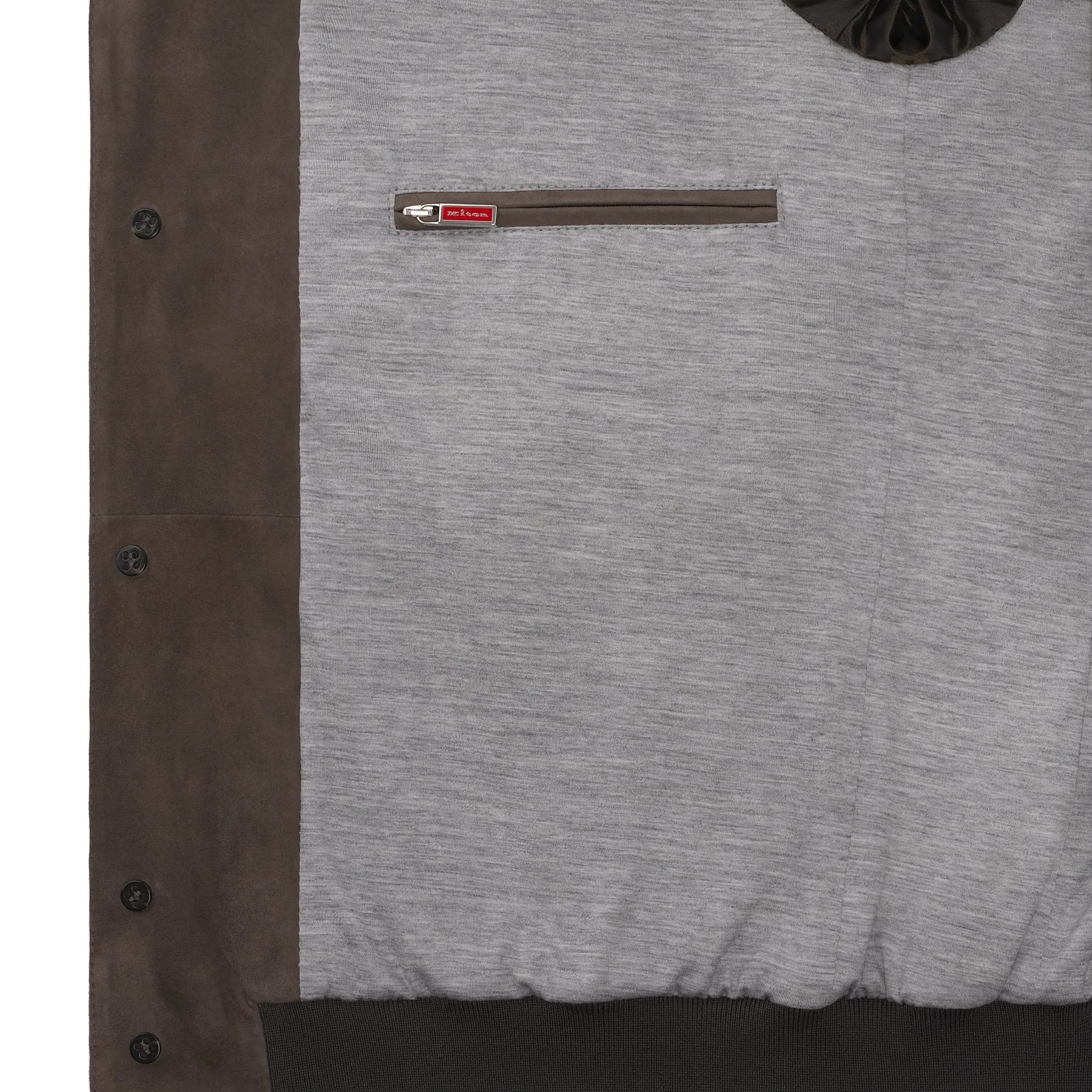 Suede Bomber Jacket in Taupe