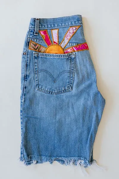 Sun Pocket Upcycled Levi's Shorts - #8