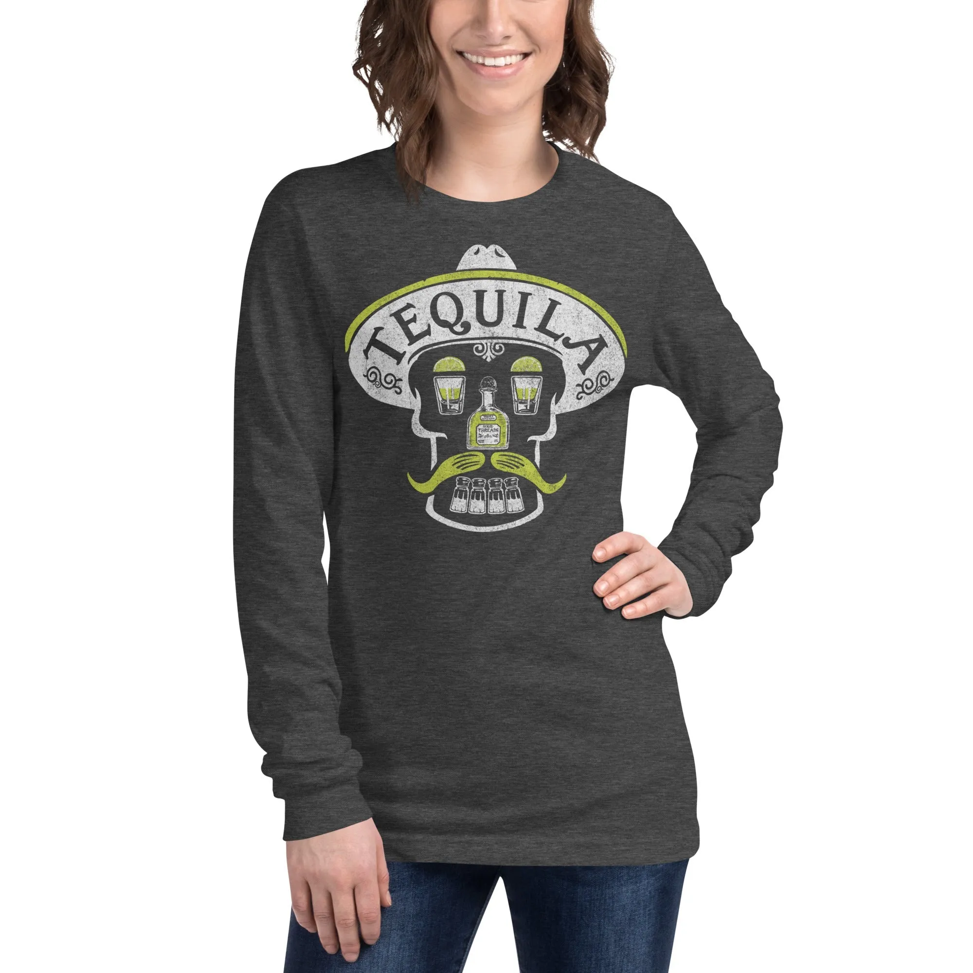Tequila Skull Long Sleeve T-Shirt