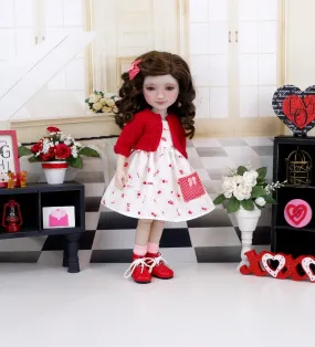 Text Me - dress with sweater & boots for Ruby Red Fashion Friends doll