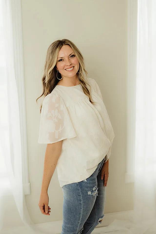 Textured Ruffle Babydoll