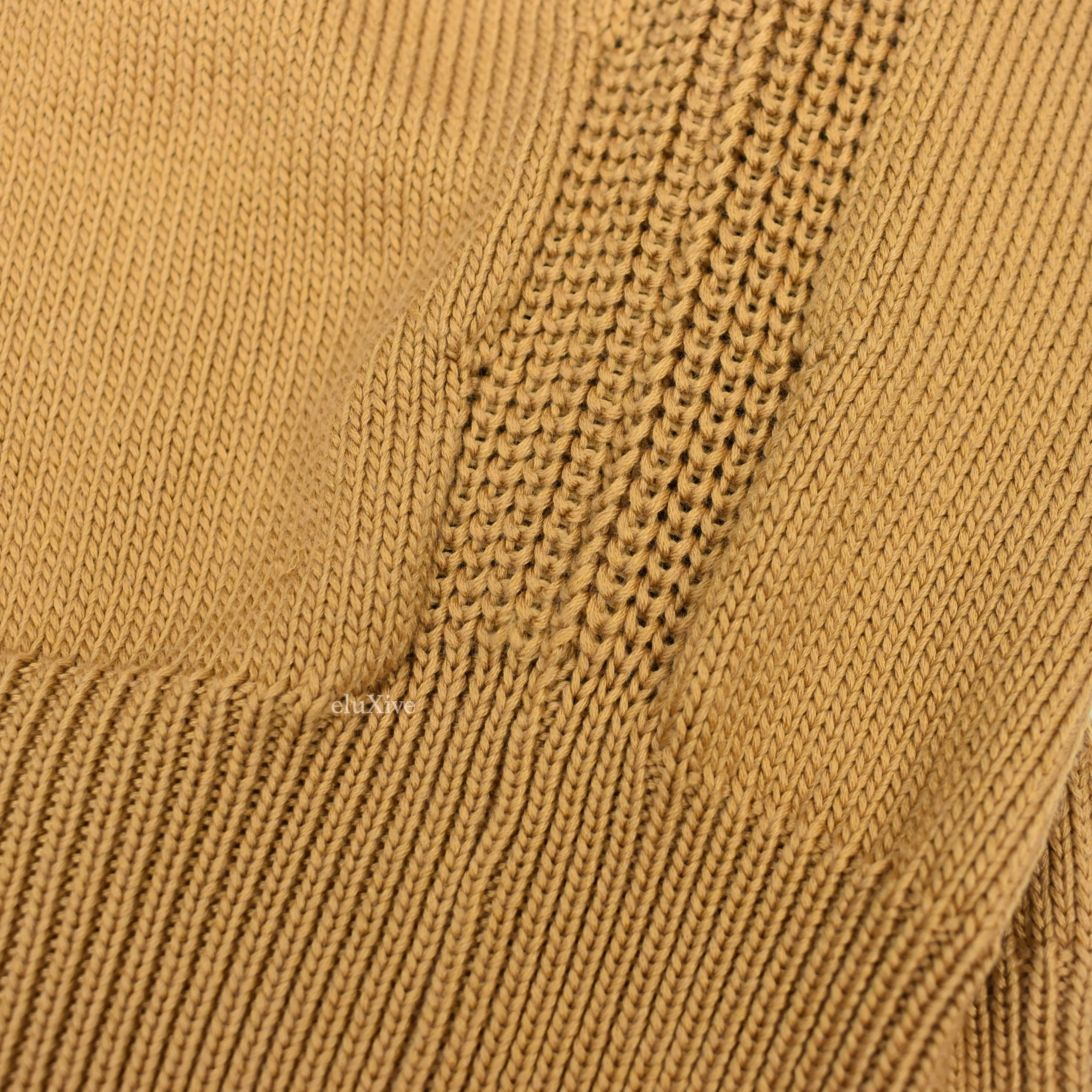 Tom Ford - Tan Cotton & Silk V-Neck Sweater