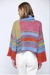 Turtle Neck Fuzzy Crop Sweater FW4124