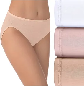 Vanity Fair Women's 3-Pack Illumination Hi-Cut Panties