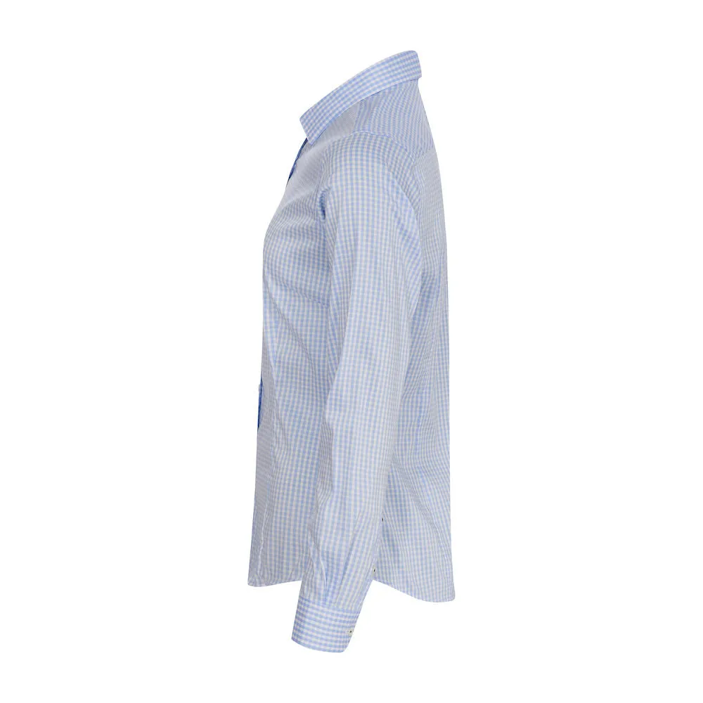 Yellow Bow 53 Sky Blue Check Woman